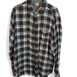 Faherty Reversible Men’s Button Up Flannel, Size Large